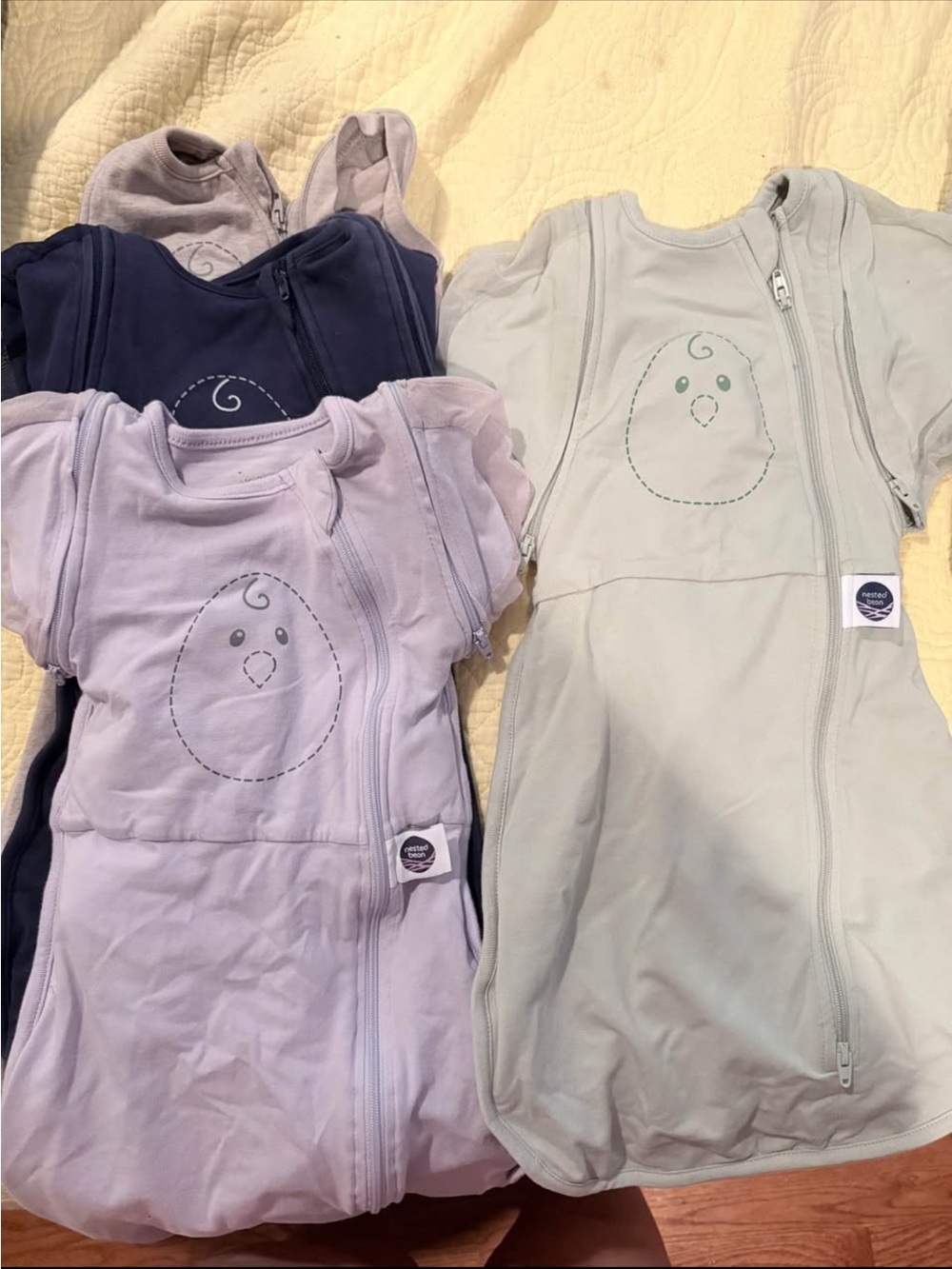 Nested Bean Short Sleeve weighted chest  swaddle
